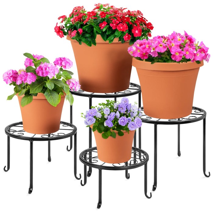 Plant stands outdoor metal holders garden indoor flowerpot set starburst choice products