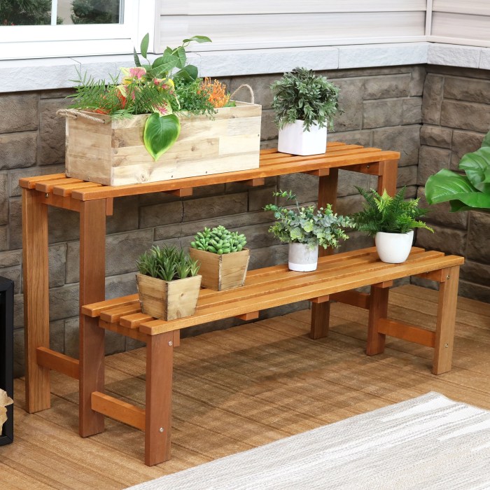 Outdoor potted plant stands