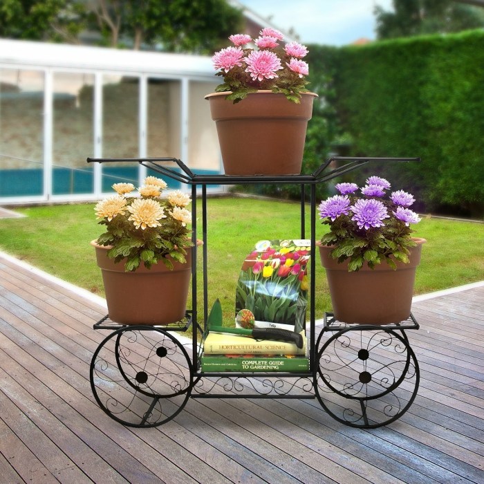 Outdoor potted plant stands